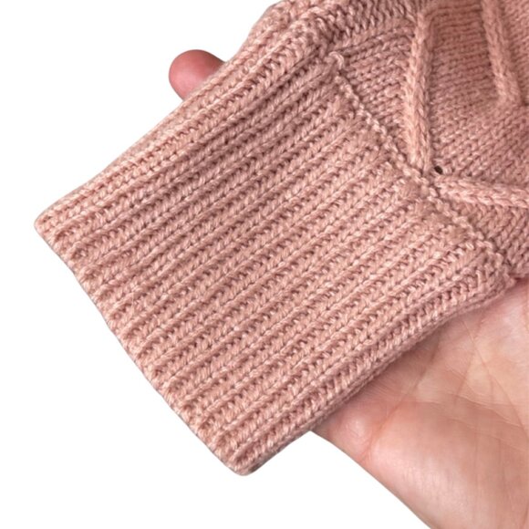 DEREK HEART | Pink Cropped Cross Back Sweater | Size L - Picture 3 of 10